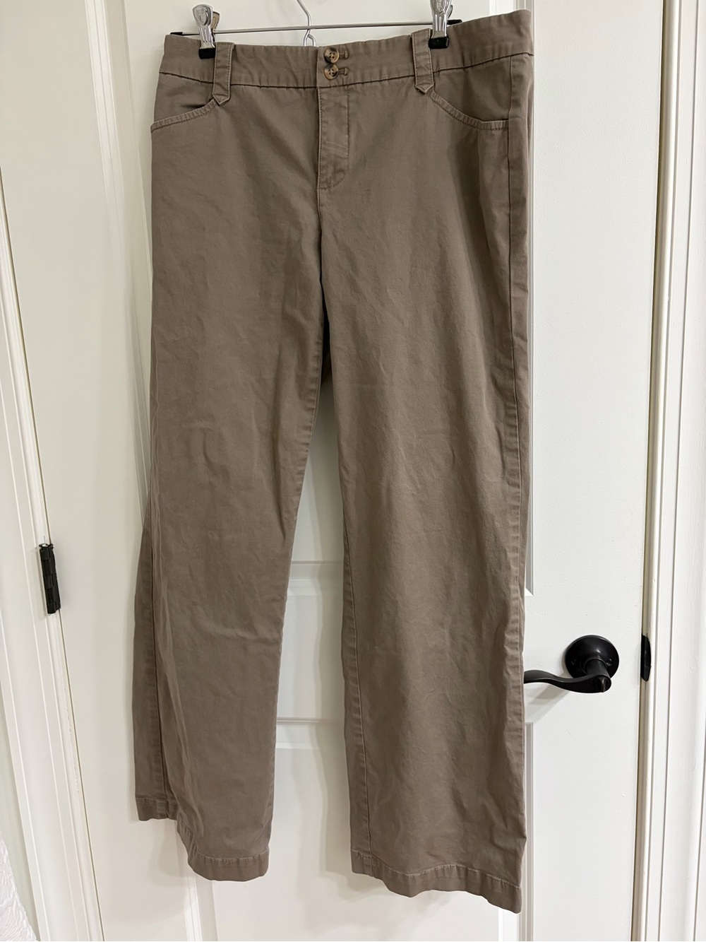 Eddie Bauer Women's Chino Pants Taupe Brown